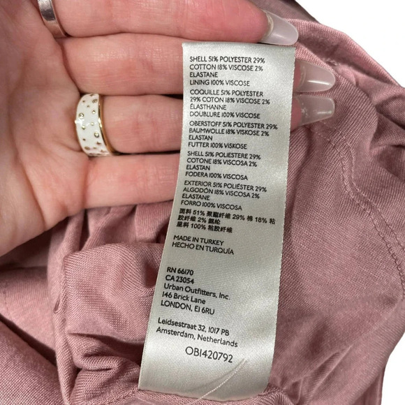 Anthropologie Maeve Jacquard Lace-Up Mini Dress Jumper Stripe Pink Size Small - Picture 15 of 15